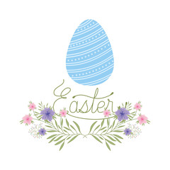 easter label isolated icon