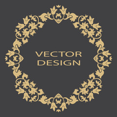 Circular baroque ornament.