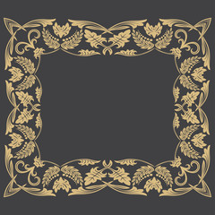 Gold decorative frame.
