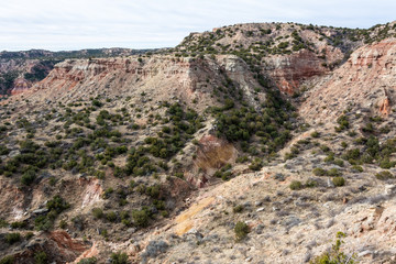 Fototapeta na wymiar Landscape in Palo Duro Canyon in Texas.