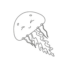 Coloring book pages for kids. Cute cartoon vector illustration.