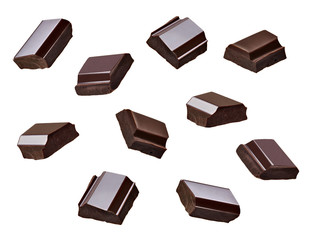 chocolate piece sweet food dessert falling
