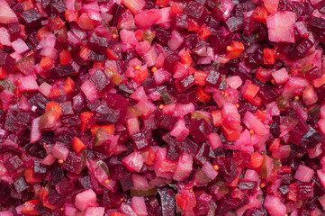 Texture and wallpaper from the salad Vinaigrette