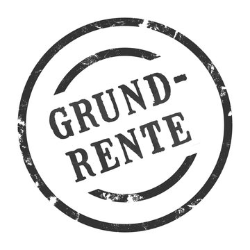 nssr5 NewStampSignRound nssr - german - Stempel mit Text: Grundrente (gross) - g7205