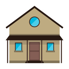 House real estate cartoon isolated