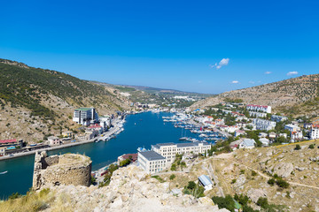 Fototapeta na wymiar View of Balaklava Bay. Sevastopol, Crimea