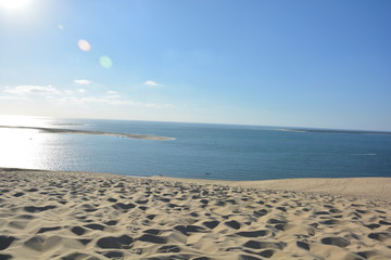 Panorama Blick von der Dune du Pilat in Frankreich