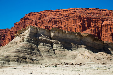 Geological formations in Ischigualasto