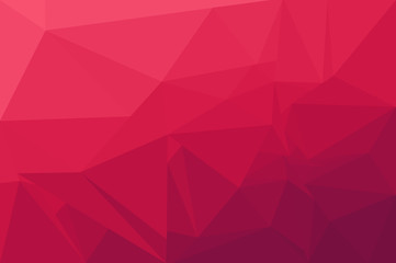 Red polygonal abstract background blurry design.