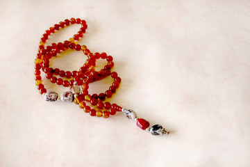 Tibetan Buddhist rosary, called mala or japamala