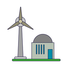 Wind turbine eolic energy symbol