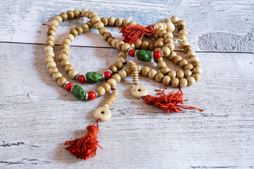 Tibetan Buddhist rosary, called mala or japamala