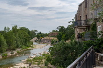 Obraz na płótnie Canvas Orbieu River at Ribaute, France