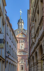 Neumuenster Collegiate church in Wuerzburg