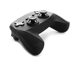 Modern video game controller isolated on white © New Africa