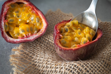 passion fruit. Tasty and healthy tropical fruit