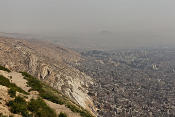 View of Damascus from above. Syria