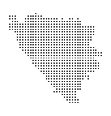 Fototapeta premium Bosnia and Herzegovina pixel map. Vector illustration.
