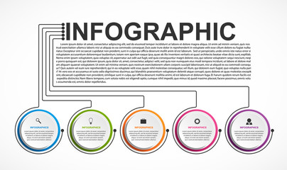 Infographic design organization chart template for business presentations, information banner, timeline or web design.