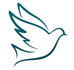 Logo of flying bird. - obrazy, fototapety, plakaty