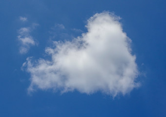 soft art shape clouds on blue sky.