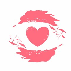 An isolated symbol of love. A pair of hearts. Valentine day.