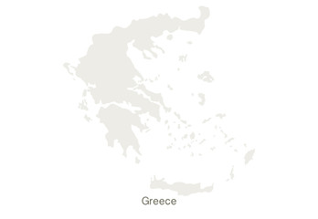 Mockup of Greece map on a white background. Vector illustration template