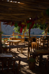 outdoor restaurant at valley