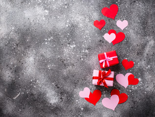 Valentines Day background with  hearts