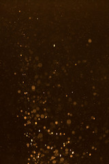 flour on black background