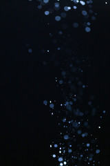 flour on black background