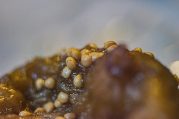 closeup of pumpkin seeds