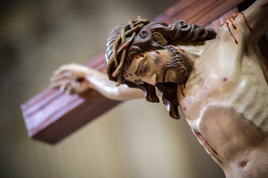 Rome Italy, February 16, 2018: Jesus Christ crucified
