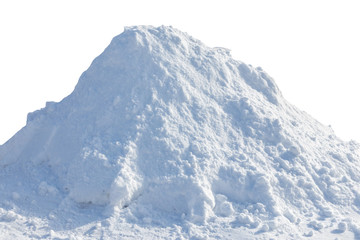 a lot of snow on a white background