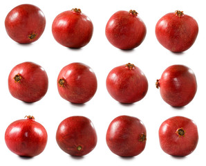 isolated image of pomegranate close up
