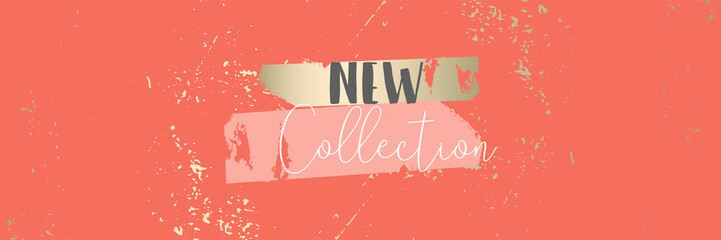 Elegant set of chic trendy coral marble gold luxury textures. Beautiful backgrounds for advertising, poster, invitations, wallpaper, textile, typography. Living coral