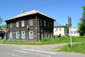 Old timbered house. Poshekhonje, Yaroslavl region