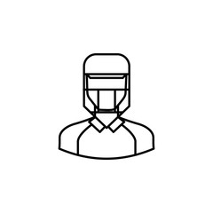 avatar cricket outline icon. Signs and symbols can be used for web logo mobile app UI UX