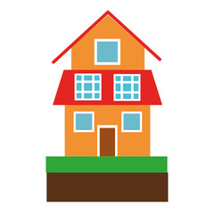 house with solar panels symbol