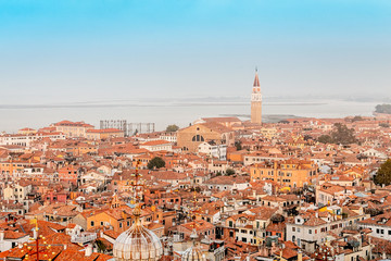 Fototapeta na wymiar Aerial view of the Venice city, Italy from the view point