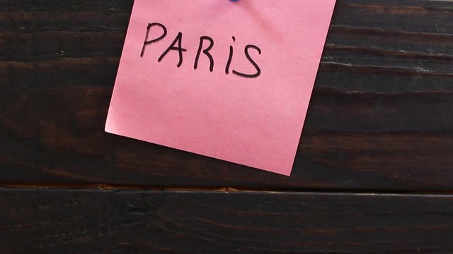 Paris word on the sticker