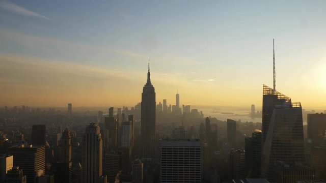 New York City skyline at sunset United States of America