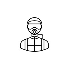 avatar driver outline icon. Signs and symbols can be used for web logo mobile app UI UX