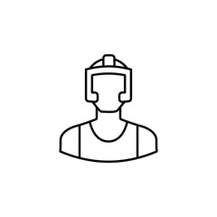avatar boxer outline icon. Signs and symbols can be used for web logo mobile app UI UX