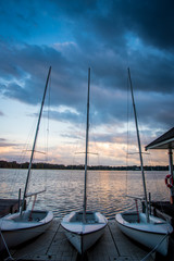 Boats at Dock at Sunset  - 248728901