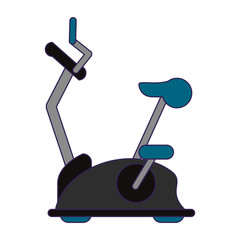 Gym spinning machine symbol blue lines