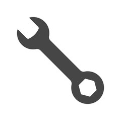 Wrench Icon in trendy flat style isolated on white background. Spanner symbol for your web site design, logo, app, UI. Vector illustration.