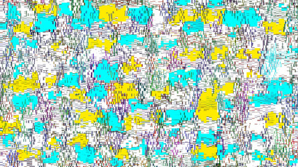 Abstract chaos and patch pattern as background.