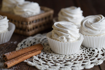 The process of making marshmallow.