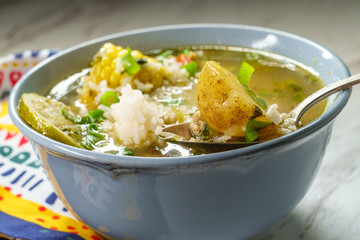 Peruvian Cilantro Chicken Soup